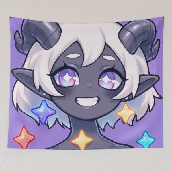 Item preview, Kawaii Anime Demon Star Eyes designed and sold by bubblegoth.