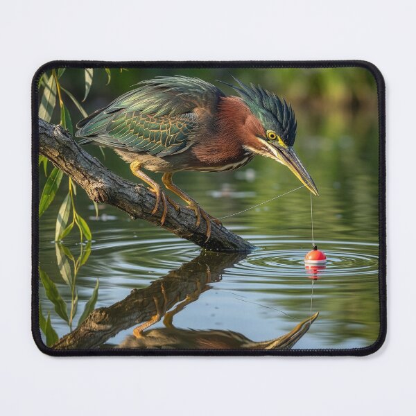 Item preview, Green Heron Fishing designed and sold by Tridentulus.
