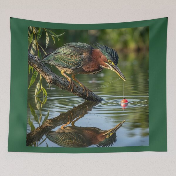 Item preview, Green Heron Fishing designed and sold by Tridentulus.