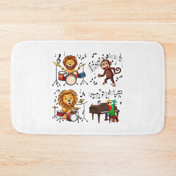 Item preview, school subject music A group of jungle animals in a music class, designed and sold by Uglyandcute.