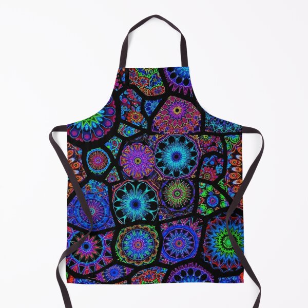 Item preview, Neon Mandala Stained Glass designed and sold by Kaleidoscope Print.