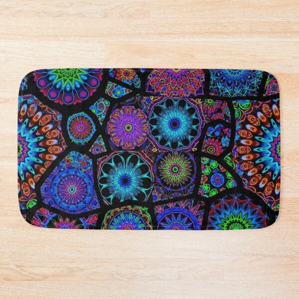 Item preview, Neon Mandala Stained Glass designed and sold by Kaleidoscope Print.