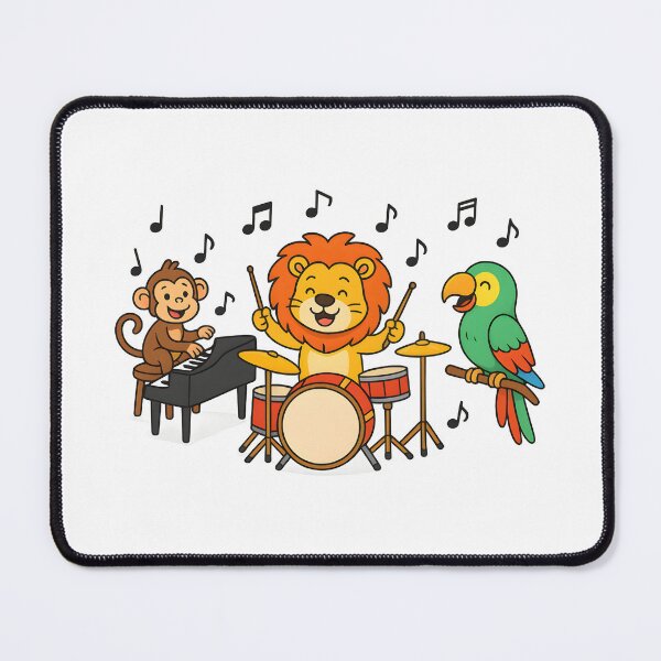 Item preview, school subject music A group of jungle animals in a music class, designed and sold by Uglyandcute.