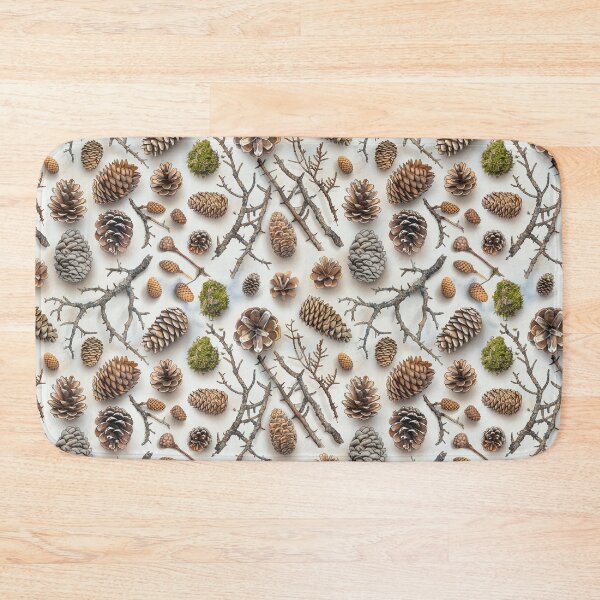Item preview, Watercolor Forest Pine Cones and Moss Pattern designed and sold by NTGUILTY.