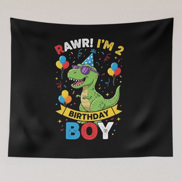 Item preview, T-Rex 2nd Birthday Shirt – Dinosaur Toddler Boy Tee designed and sold by Alexis Art Collection.