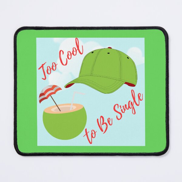 Item preview, Too Cool to Be Single – Funny Single Life Quote with Yellow Cap Illustration designed and sold by NilofaDesigns.