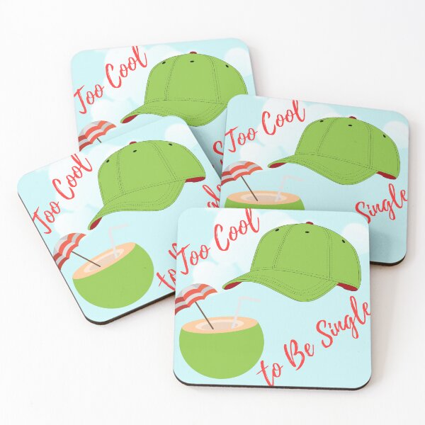 Item preview, Too Cool to Be Single – Funny Single Life Quote with Yellow Cap Illustration designed and sold by NilofaDesigns.