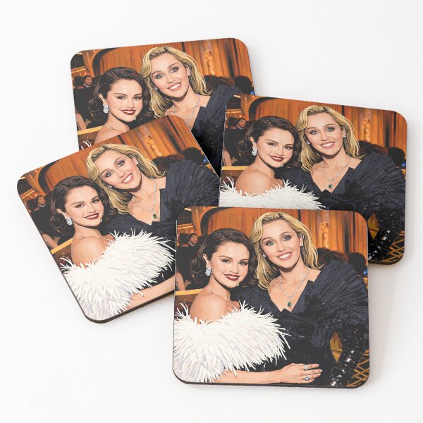 Item preview, Selena and Miley Golden Globes (fan art) designed and sold by PopCultureAndStuff.