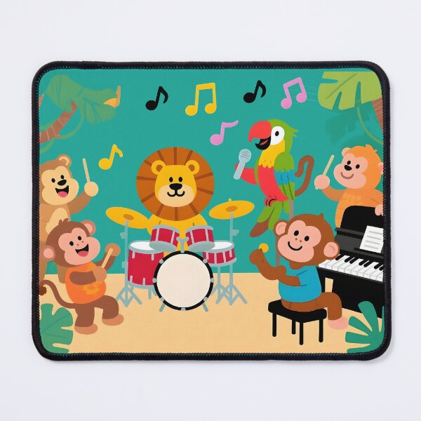 Item preview, school subject music A group of jungle animals in a music class, designed and sold by Uglyandcute.