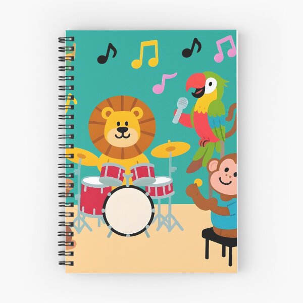 Item preview, school subject music A group of jungle animals in a music class, designed and sold by Uglyandcute.