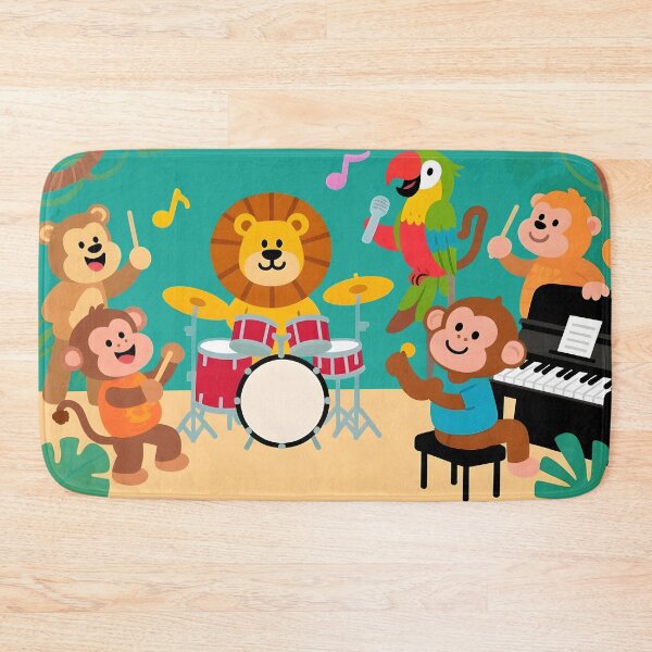 Item preview, school subject music A group of jungle animals in a music class, designed and sold by Uglyandcute.