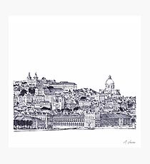 Lisbon Portugal Sketch Photographic Print