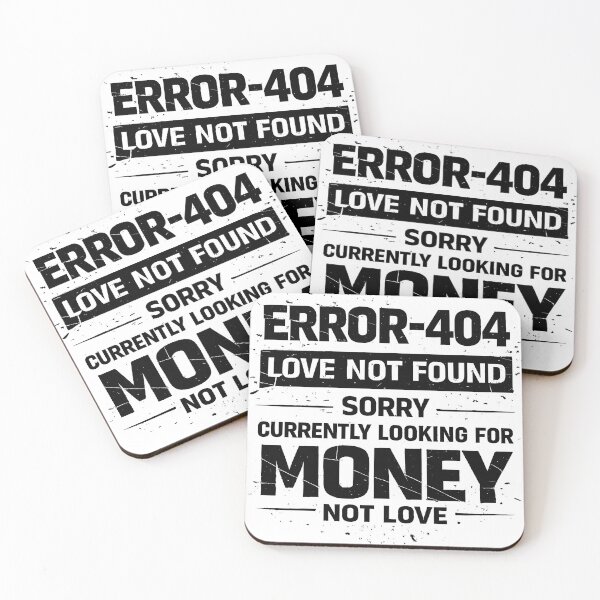 Item preview, Error 404 Love Not Found Grunge Text Streetwear Design designed and sold by Trove Designs.