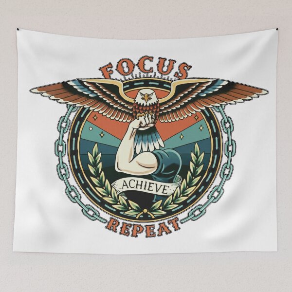 Item preview, Focus. Achieve. Repeat. designed and sold by Inked Intent.