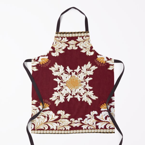Item preview, Luxurious dark red Persian rug pattern featuring intricate traditional floral and arabesque motifs. designed and sold by Line-Aura.