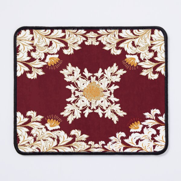 Item preview, Luxurious dark red Persian rug pattern featuring intricate traditional floral and arabesque motifs. designed and sold by Line-Aura.