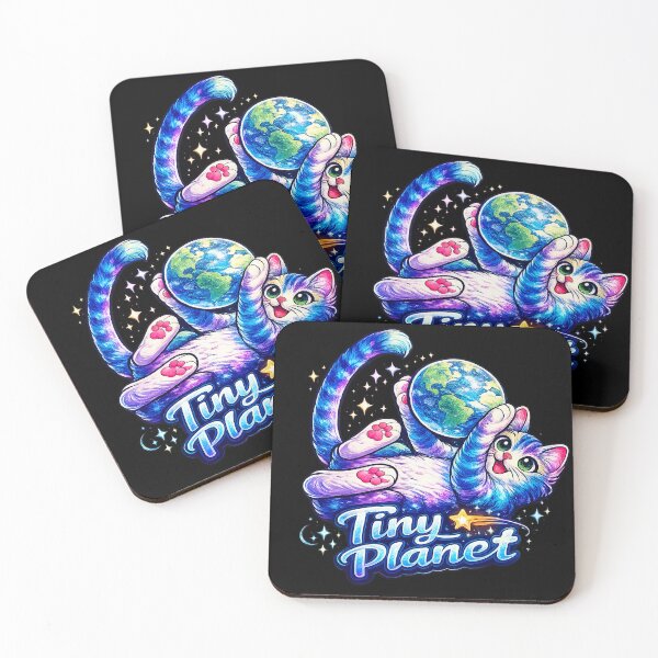 Item preview, Tiny Planet Cat – Cute Space Cat Playing with Earth designed and sold by Dominik1994.