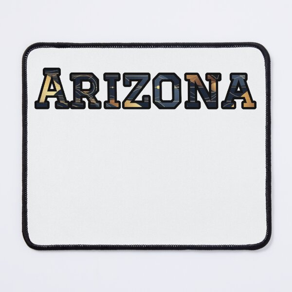Item preview, Arizona Pride Art | Blue and Gold Abstract State Typography designed and sold by Long Family Gifts.