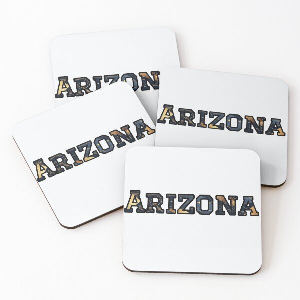 Item preview, Arizona Pride Art | Blue and Gold Abstract State Typography designed and sold by Long Family Gifts.