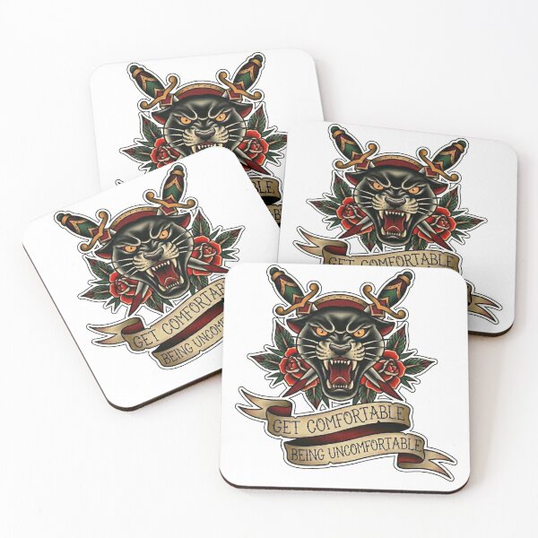 Item preview, Get Comfortable Being Uncomfortable (Panther) designed and sold by Inked Intent.