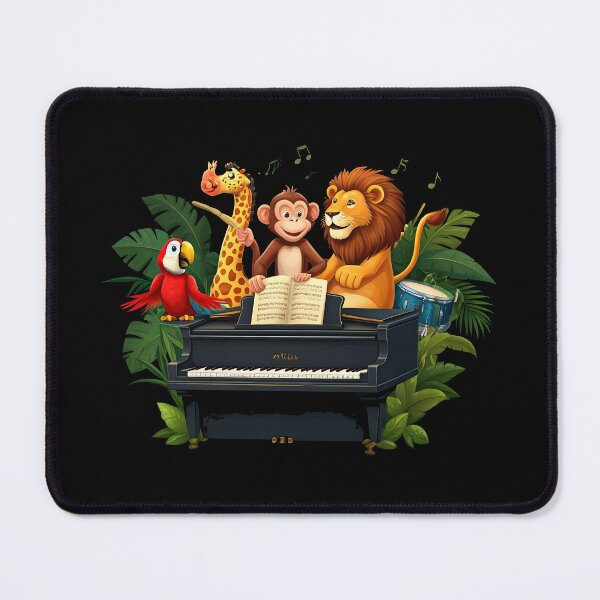 Item preview, school subject music A group of jungle animals in a music class, designed and sold by Uglyandcute.