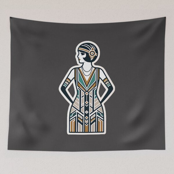 Item preview, Art Deco Flapper Pinup Roaring Twenties Glamour Print designed and sold by PinUpPizzazz.