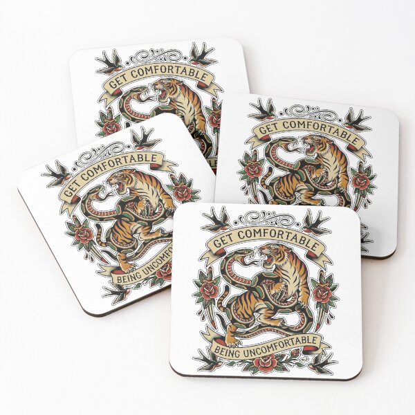Item preview, Get Comfortable Being Uncomfortable (Tigersnake) designed and sold by Inked Intent.
