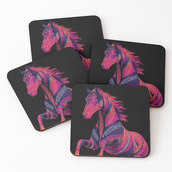 Item preview, Cyber Steppe Horse Fire Year 2026 Neon designed and sold by ChinzorigBAY.