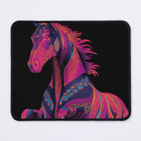 Item preview, Cyber Steppe Horse Fire Year 2026 Neon designed and sold by ChinzorigBAY.