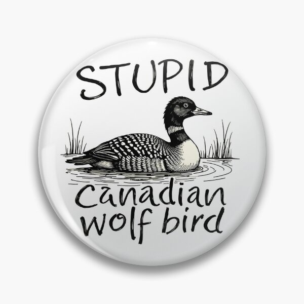 Item preview, Funny Stupid Canadian Wolf Bird Heated Rivalry designed and sold by Power Within Prints.