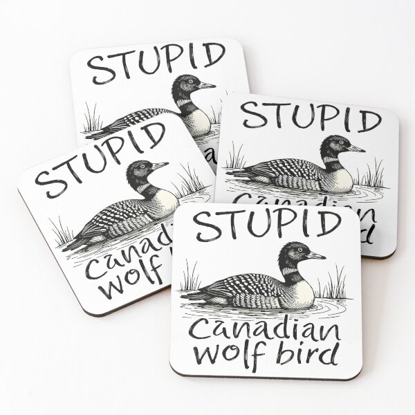Item preview, Funny Stupid Canadian Wolf Bird Heated Rivalry designed and sold by Power Within Prints.