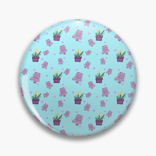 Item preview, Cute Teddy & Flower Pot Pattern designed and sold by thanratdesign.