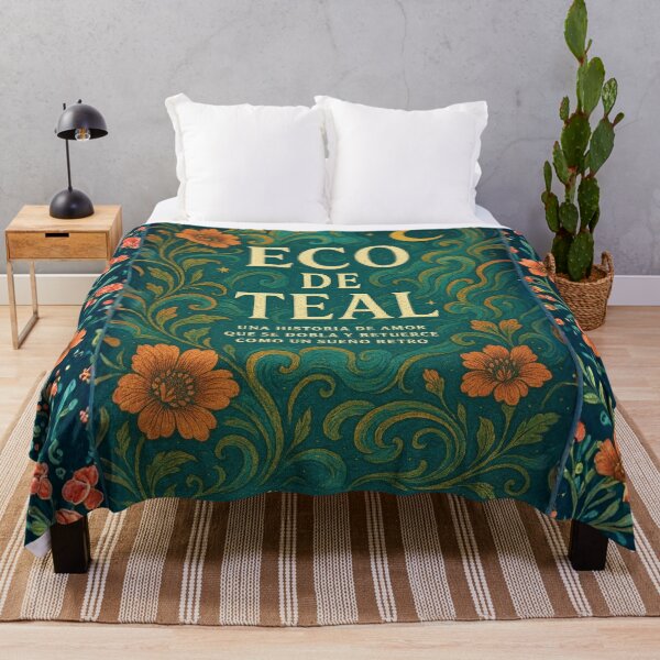 Item preview, Magic Retro Notebook – Teal Floral Echo designed and sold by Anomaly 404 Error.