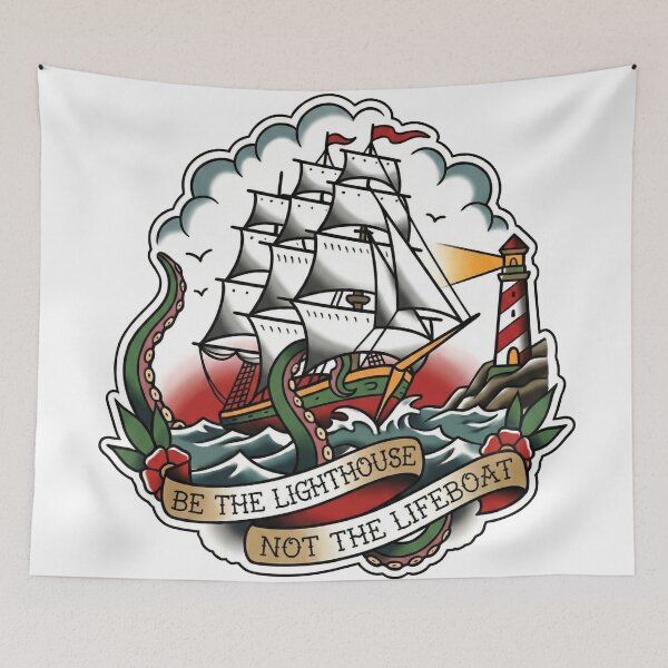 Item preview, Be the Lighthouse; Not the Lifeboat designed and sold by Inked Intent.