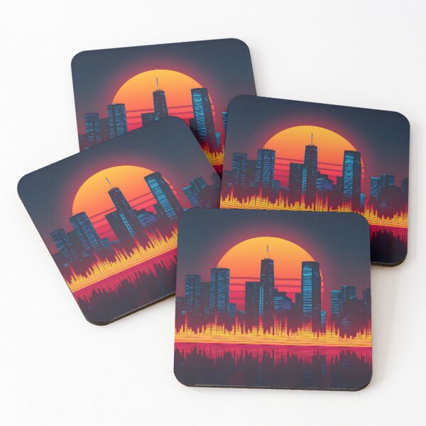 Item preview, Neon city beats and sunset designed and sold by Newrealis.
