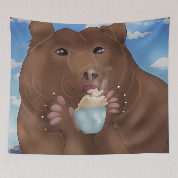 Item preview, Bear With A Coffee  designed and sold by JayBirdStudio.