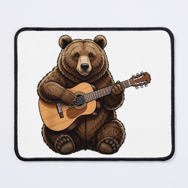Item preview, school subject music A bear learning guitar at school designed and sold by Uglyandcute.