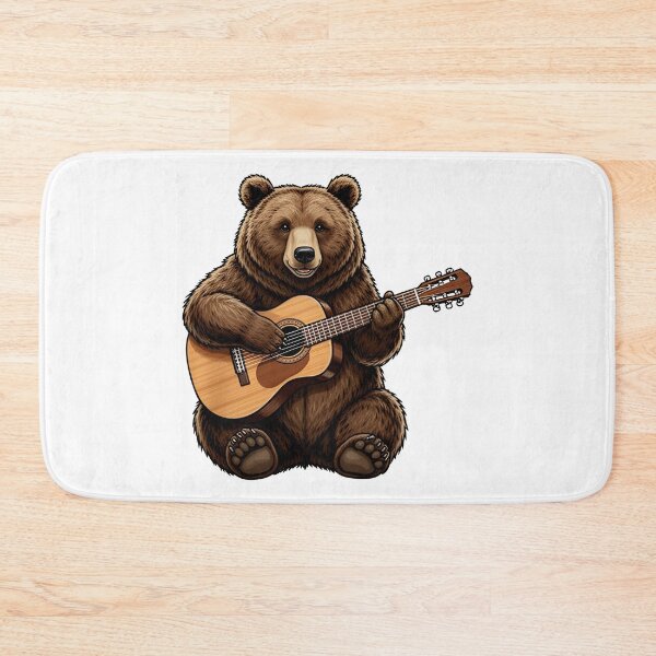 Item preview, school subject music A bear learning guitar at school designed and sold by Uglyandcute.