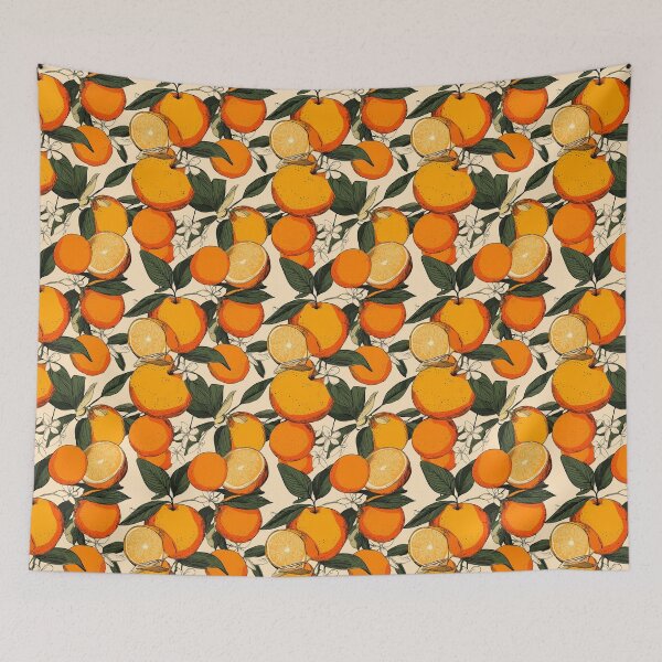 Item preview, Orange Citrus Seamless Pattern Illustration with Botanical Details designed and sold by KrintoryTees.
