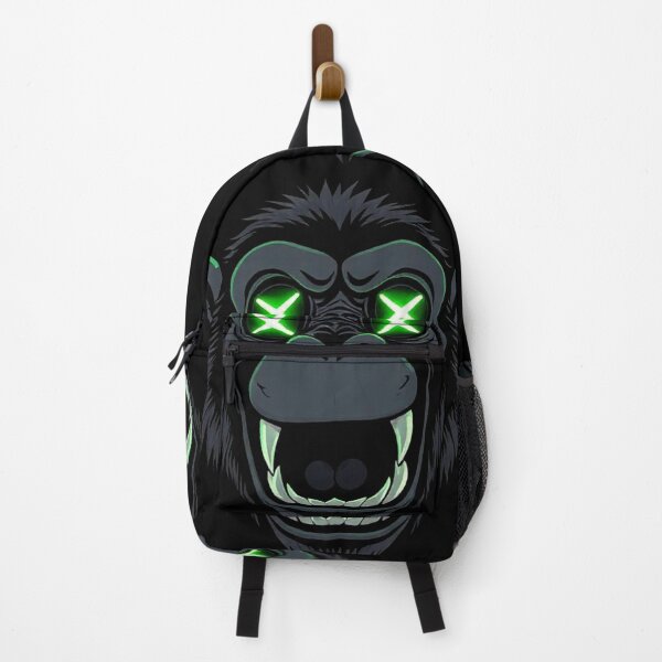 Item preview, Green X Eyes Monkey – Dark Edgy Cartoon Face Art designed and sold by PixelVibe782.