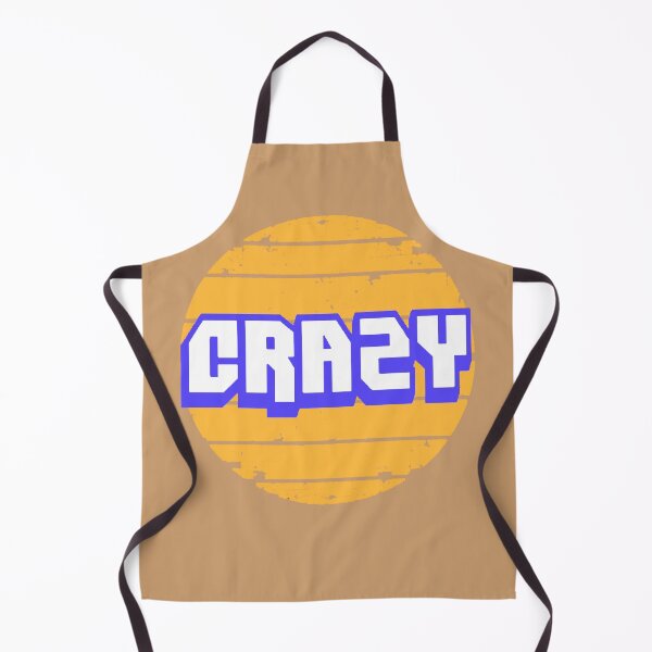 Item preview, Crazy – modern typographic design in purple and white with a vibrant orange background designed and sold by AstronautMerch.