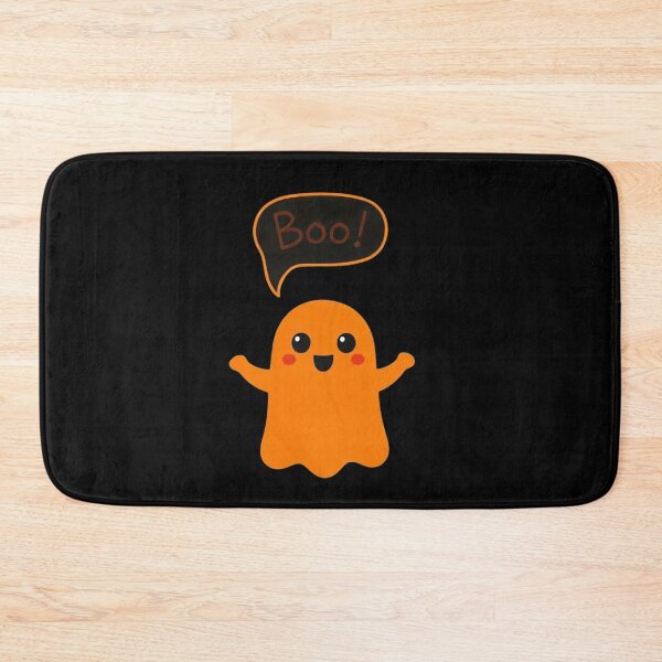 Item preview, Cute Orange Ghost Saying Boo – Minimal Halloween Cartoon Art designed and sold by PixelVibe782.
