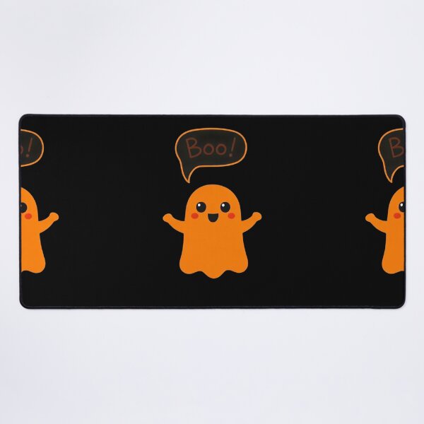 Item preview, Cute Orange Ghost Saying Boo – Minimal Halloween Cartoon Art designed and sold by PixelVibe782.