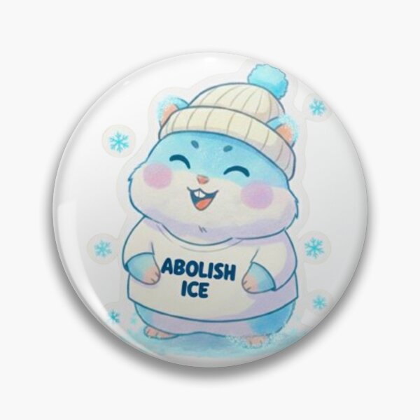 Item preview, Abolish ICE Cute Hamster - Funny Ice-Type Aesthetic Sticker & T-Shirt designed and sold by MT-Hub | Cute Aesthetic Art, Stickers & Phone Cases.