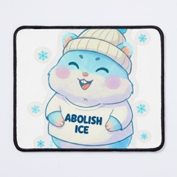 Item preview, Abolish ICE Cute Hamster - Funny Ice-Type Aesthetic Sticker & T-Shirt designed and sold by MT-Hub | Art for Every Soul.