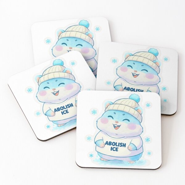 Item preview, Abolish ICE Cute Hamster - Funny Ice-Type Aesthetic Sticker & T-Shirt designed and sold by MT-Hub | Cute Aesthetic Art, Stickers & Phone Cases.