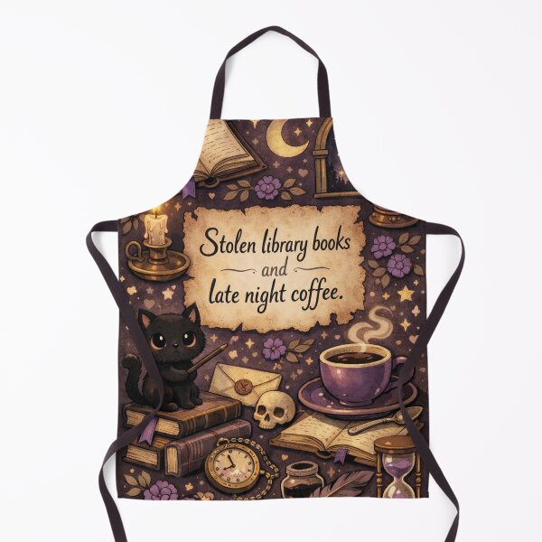 Item preview, Stolen library books and late night coffee design designed and sold by Mauswohn.