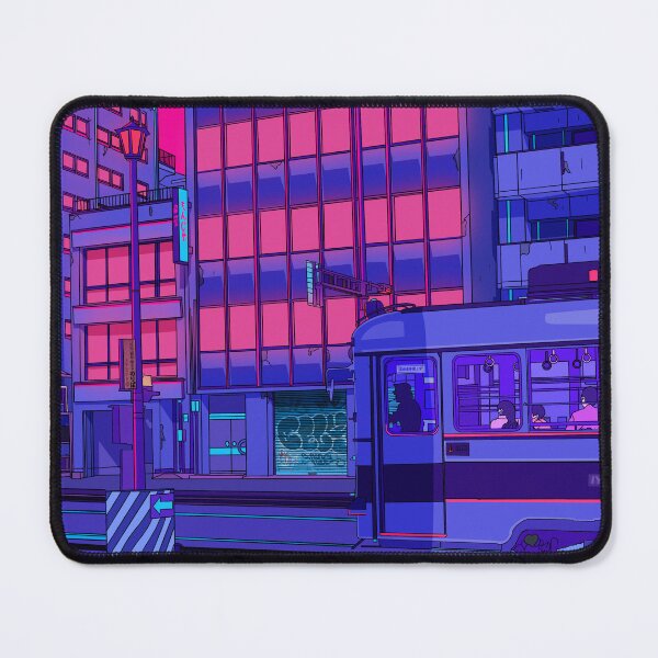 Item preview, Neon Cityscape with Train designed and sold by funglazie.
