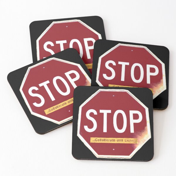 Item preview, Stop Sign — Collaborate & Listen (Resistance) Swim down  designed and sold by aadventures.