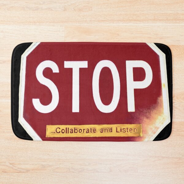 Item preview, Stop Sign — Collaborate & Listen (Resistance) Swim down  designed and sold by aadventures.